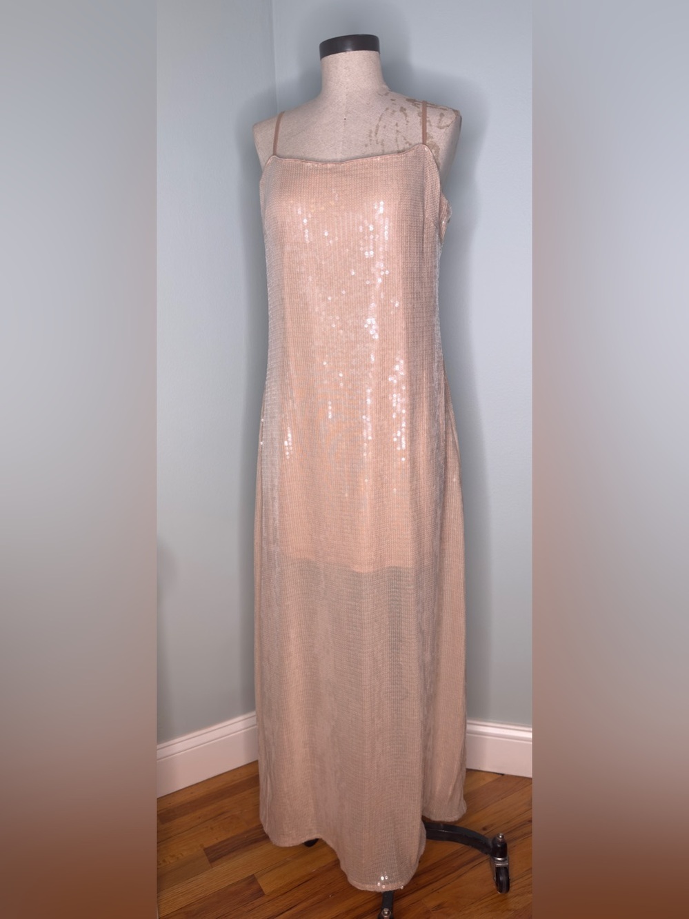 Hutch Sequin Back-Slit Maxi Dress